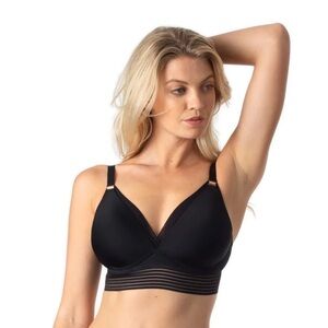 ProjectMe by Hotmilk AMBITION TRIANGLE CONTOUR BLACK NURSING BRA - WIREFREE